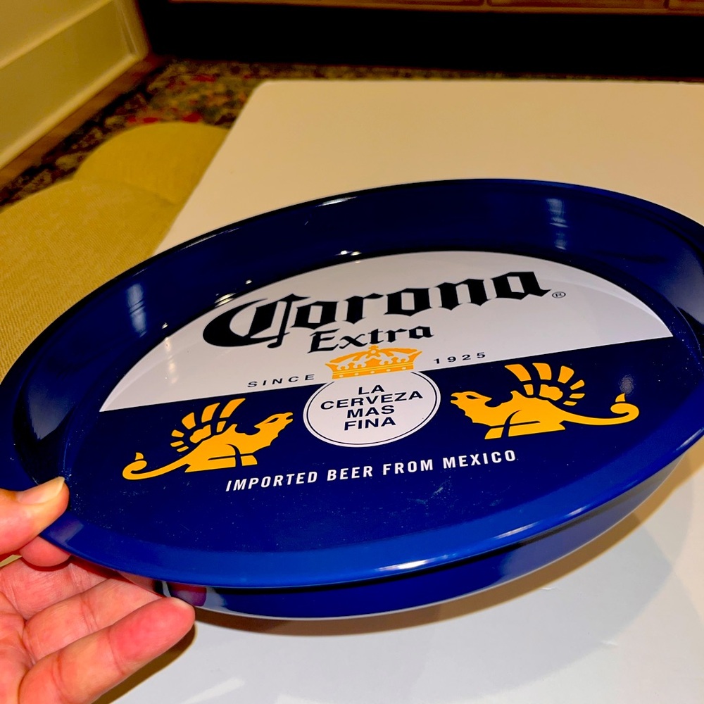 Corona La Cerveza Mas Fina Beer Bar Serving Tray Mint